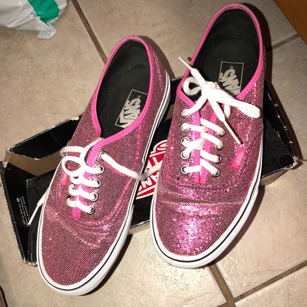 Pink glitter vans